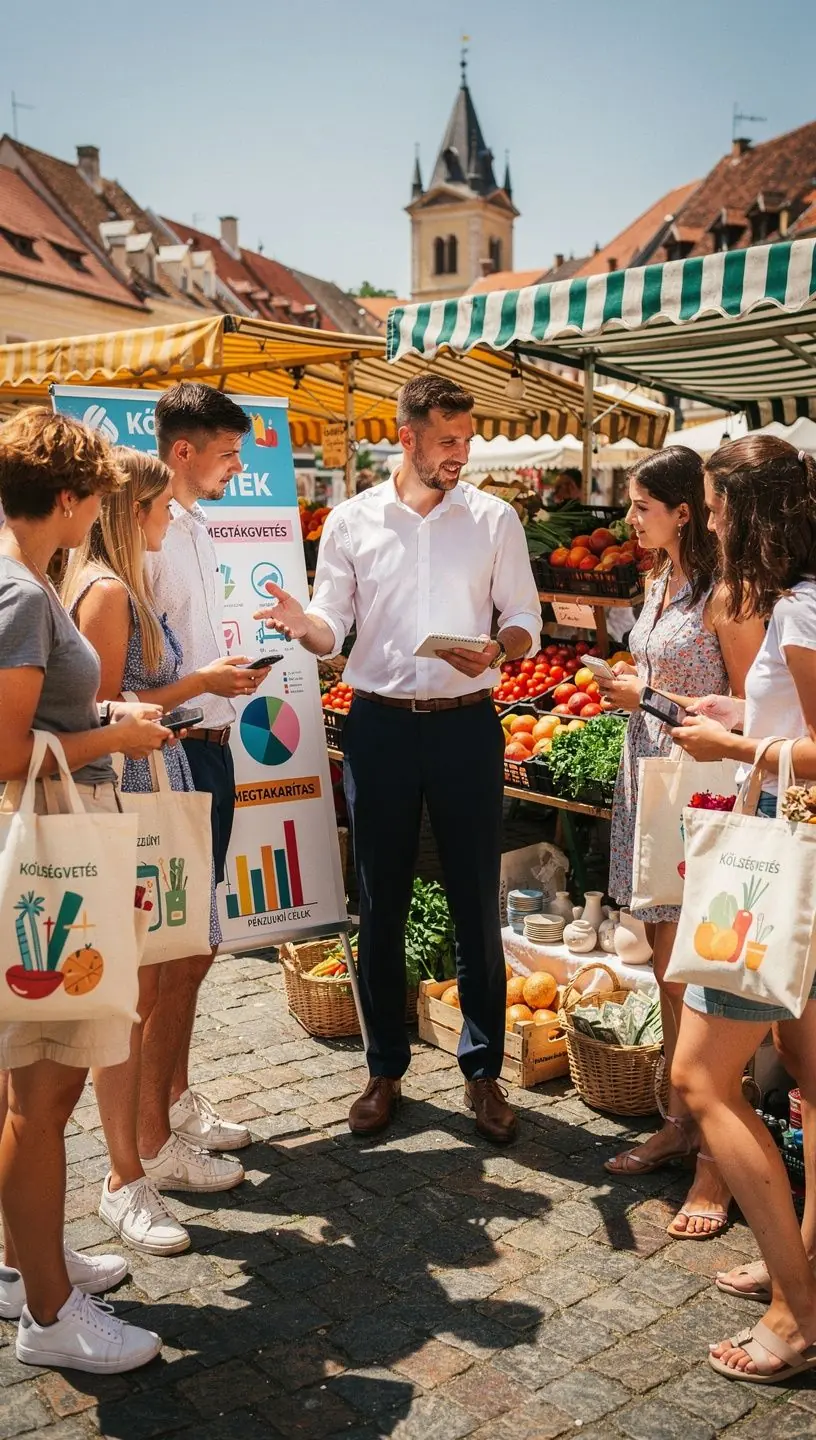 Pénzügyi tudatosságot népszerűsítő grafika, pénzmegtakarítási tippekkel